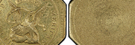 1852 California gold bullion coin achieves $150,000