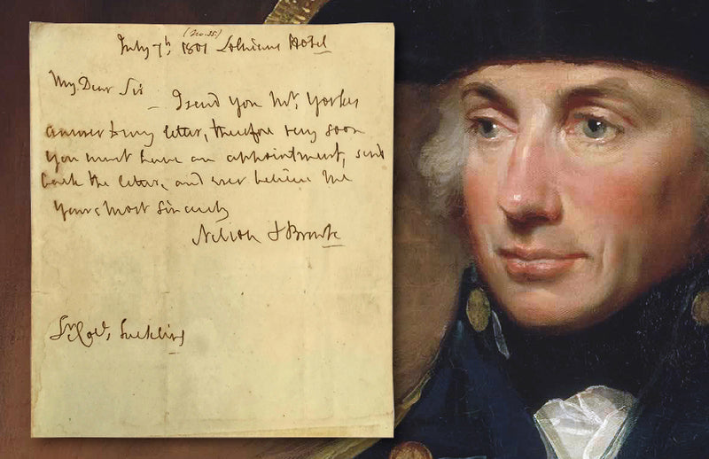 "You've got a fight on your hands": a handwritten signed note from Admiral Nelson