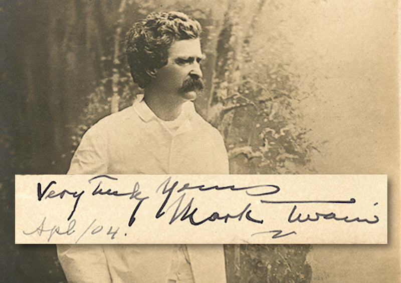 A Mark Twain signed photo you'll never see again