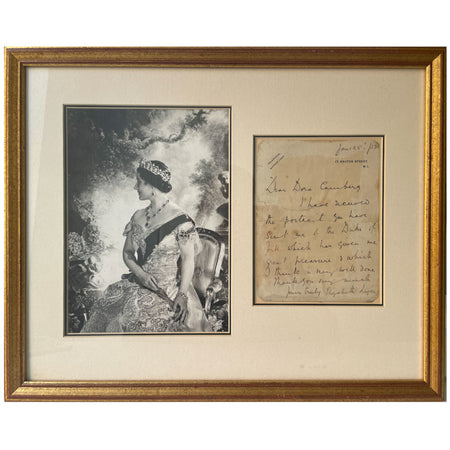 Queen Mother handwritten and signed letter