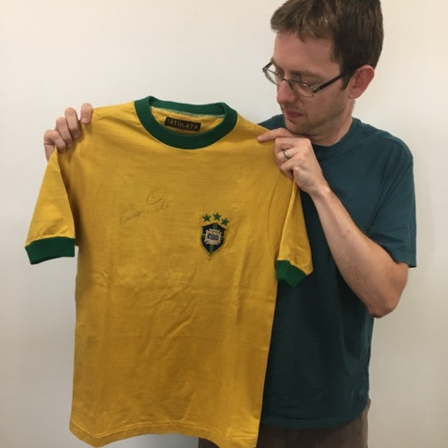 Pele game-worn and signed 1970 Brazil jersey - Main Image