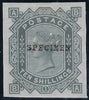 Great Britain 1883 10s Grey green Plate 1 Specimen, SG131var