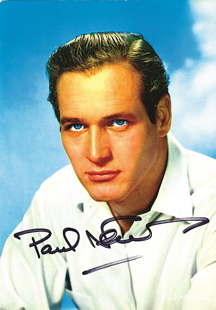 Paul Newman signed promotional postcard