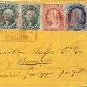US 1857 stamp cover commands $18,000 at Harmers International