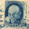 Early bids on 1857 1c blue stamp cover near $1k