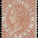 GB 1880 two shilling stamp headlines Lionheart Collection at $9,000