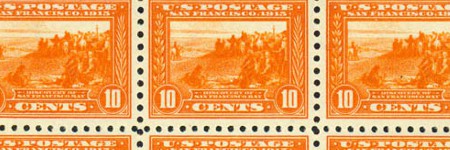 10c Panama-Pacific block to auction for $30,000 at Kelleher