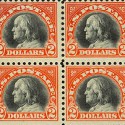 US 1918 $2 block of eight to auction with $15,000 estimate