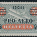1938 Swiss Pro Aero stamp currently selling for $9,000 in US auction