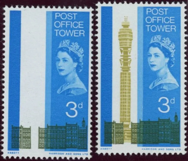 Great Britain 1965 3d Post Office Tower - the famous missing Tower error, SG679a