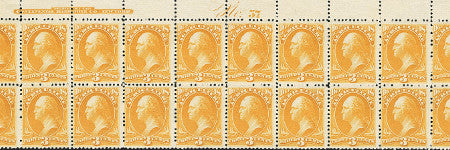 1873 3c Agriculture stamp block realises $22,000