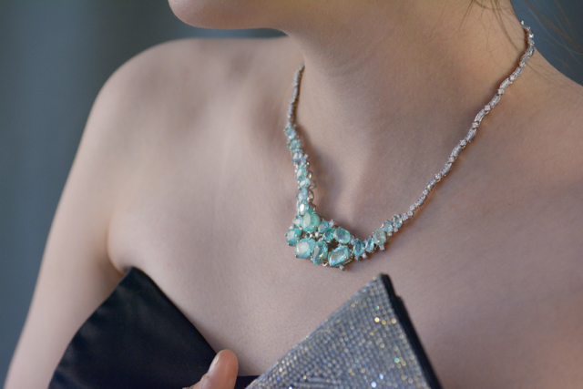 Meet our superstar necklace with super-rare gems
