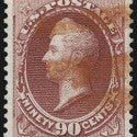 1870 National Bank 90c stamp up 2,400% in Kirke collection