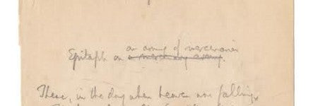 AE Housman handwritten poem could make $24,000 at Bonhams