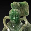 Jadeite and ivory Asian antique figures stand tall ready for California auction