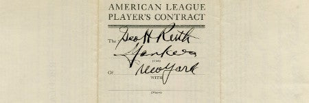 Baby Ruth Contract Babe Ruth's final contract brings $278,500 to Goldin Auctions