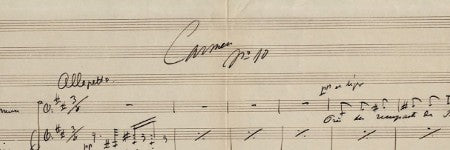 Bizet's Carmen manuscript could see $60,000 with PIH