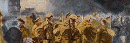 Winston Churchill's 'Troops' painting doubles estimate