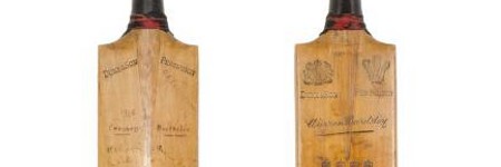 Don Bradman's first test bat to sell for $93,500 in Aussie auction