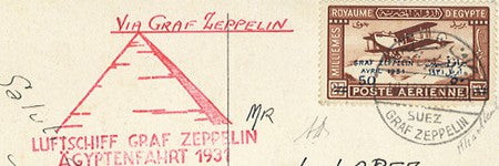 Egypt Zeppelin airmail highlights at Cherrystone Auctions