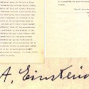 Einstein quantum physics letter selling with $1,000 minimum bid