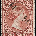 Fordwater Falkland Islands stamps led by $7,000 1891 one penny