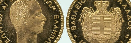 1876 100 drachmai sets $364,000 modern Greek coin record