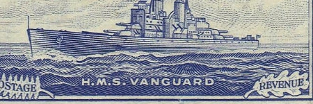NZ 1949 HMS Vanguard stamp to auction for $35,000?