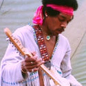 Burning bright... Hendrix's guitar strap from his torched Monterey axe is for sale