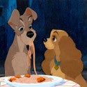 Lady and the Tramp cel stars at $33,500 in animation auction