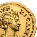 Extremely rare gold coin showing Empress Magnia Urbica could sell for $42,000 today