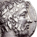 'Dionysos' Naxos silver tetradrachmon coin shows the son of Zeus in style