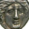 Silver Tetradrachm Rhodes coin with Facing Head of Helios in superb condition (PT15)