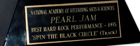 Pearl Jam's Grammy award sells for $52,000 at Nate D Sanders