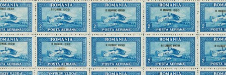 1930 Romanian Airmail overprints to see $1m with Regency Superior