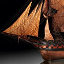 Exceptional 18th century carved ship priced  £35,000