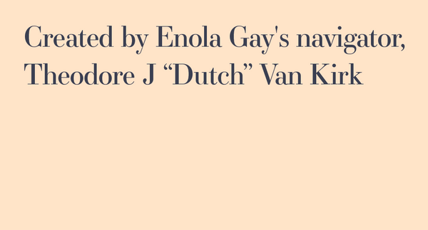 Enola Gay Atomic Bomb hand-drawn document for sale