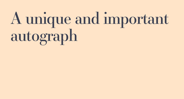 JFK: A unique and important autograph