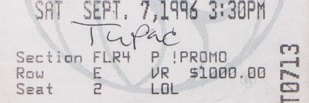 Tupac’s boxing ticket from night of murder makes $24,500