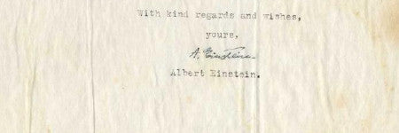 Albert Einstein signed letter