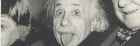 Albert Einstein tongue photograph