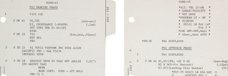 Apollo 11 landing module pages to highlight space auction