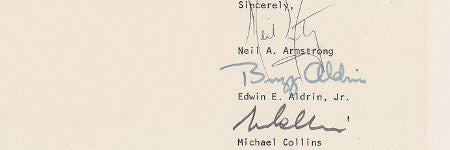 Apollo 11 crew signed letter to auction on August 12