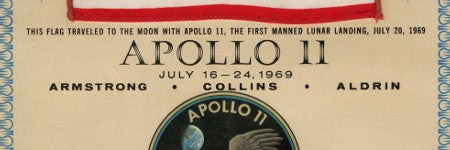 Apollo 11 flown flag makes $62,500 at Nate D Sanders