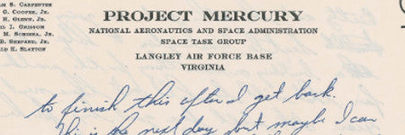 Astronaut Gus Grissom letter valued at $10,000
