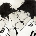 Banksy's Kissing Coppers painting will auction in Miami