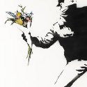 Banksy's Love is in the Air auctions for $249,000