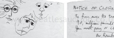 Paul McCartney Beatles sketches valued at $15,500