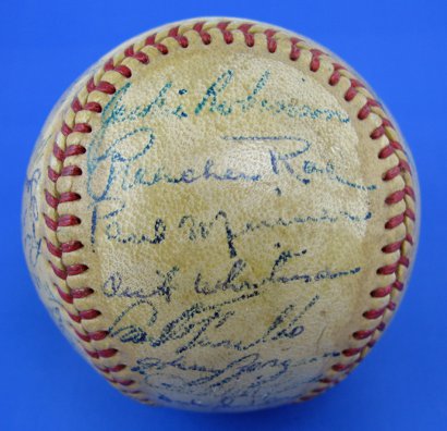 Brooklyn Dodgers autographed baseball features in online auction