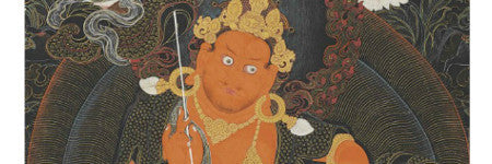 Vaishravana Tibetan Buddhist painting to sell at Christie's